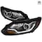 Spec-D Tuning 12-14 Ford Focus Projector Headlights Black Housing Clear Lens 2LHP-FOC12JM-SQ-OZ - alternate 1